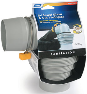 Camco RV Easy Slip 4-in-1 Sewer Adapter - 39144