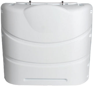 Camco RV Propane Tank Cover, (fits 20lb./30lb. steel double tanks), Polar White - 40542