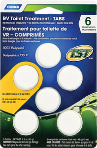 Camco RV TST Tabs, RV Toilet Treatment, 6/Tablets - 41152