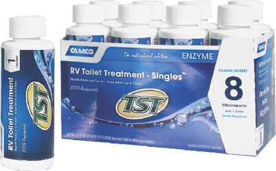 Camco RV TST Blue Enzyme RV Toilet Treatment, 4oz Bottles, 8/Pack - 41501