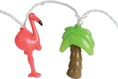 Camco RV Palm Trees And Flamingos Party Lights - Indoor/Outdoor Use - 42662