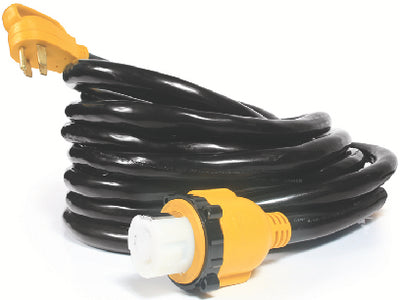 CAMCO RV 50Amp Power Grip Extension Cord - 25' w / F-Locking Adapter - 55542