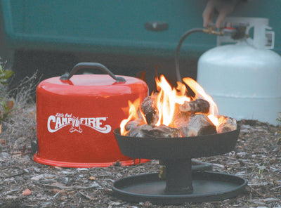 Camco 58031 Little Red Campfire Compact Outdoor Portable Tabletop Propane Heater Fire Pit Bowl for Camping, Tailgating, and Patios