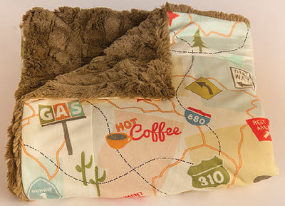 Soft Throw Blanket 50" x 60" - Camp Casual - Travel Map - CC005TM