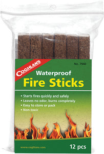 Coghlans Fire Sticks / Fire Starter - WATERPROOF - 12/Pack  -  7940