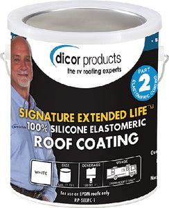 Dicor Signature 100% Silicone Elastomeric RV Roof Coating, 1 Gallon - 533-RPSELRC1