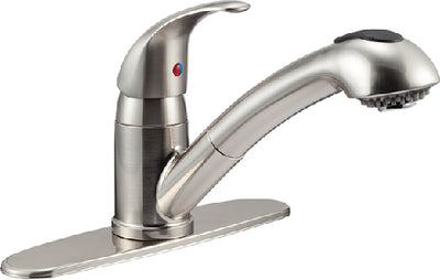 Dura Faucet Pull-Out RV Kitchen Faucet - Brushed Satin Nickel  - DFNMK852SN