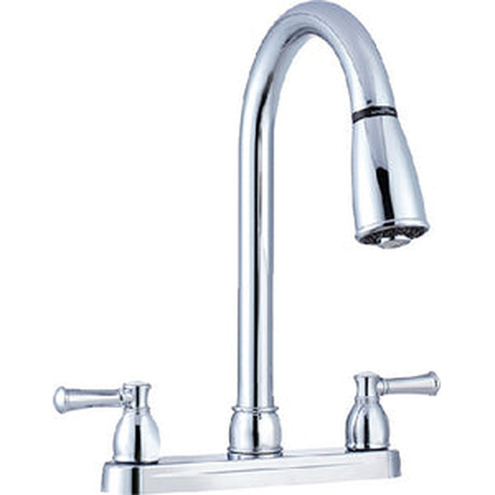Dura Faucet Hi Rise (15" Tall) RV Kitchen Faucet, Chrome Polished Brass - DFPK350LCP