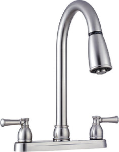 Dura Faucet Hi Rise (15" Tall) RV Kitchen Faucet, Brushed Satin Nickel  - DFPK350LSN