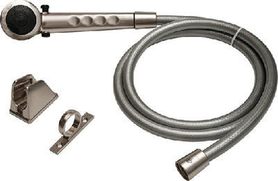 DURA FAUCET RV Shower Head and Hose Kit, Nickel - DFSA130SN