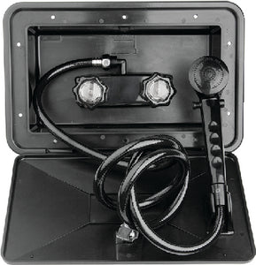 DURA FAUCET Exterior Shower Box Kit Black - DFSA170BK