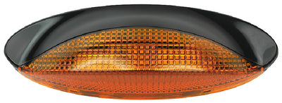 Porch Light Oval, No Switch, LED Amber, Black Base-  590-1127