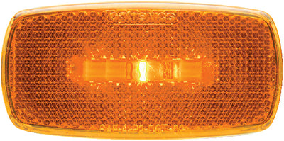 1 LED Marker Light Oval, Black, Amber - 590-1184