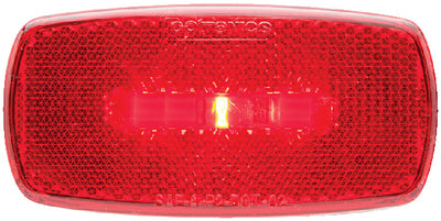 1 LED Marker Light Oval, Black, Red - 590-1185