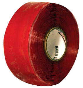 Silicone Self-Fusing Tape, 1-inch x 10', Red - 5070