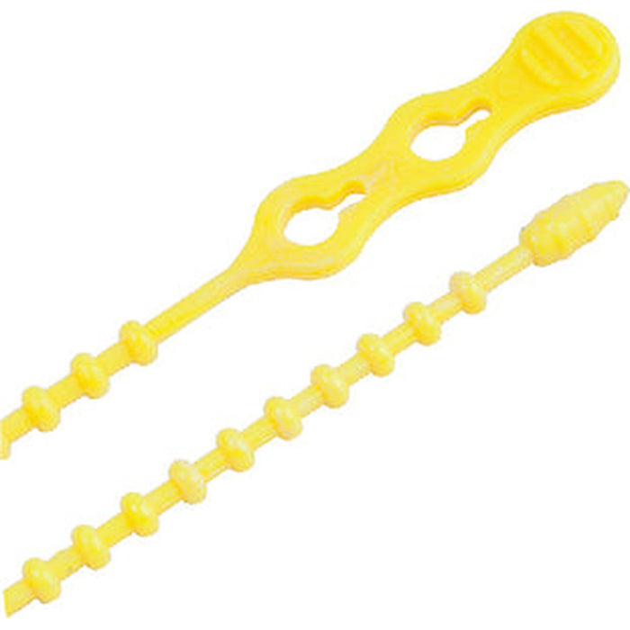 Gardner Bender Cabletie Beaded Wraps for RV Life - 12-inch Yellow, 15/Bag - 978-4512BEADYW