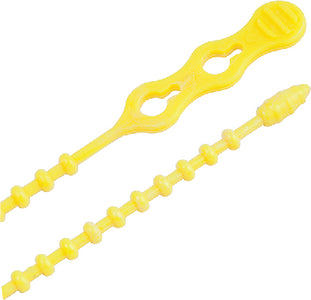 Gardner Bender Cabletie Beaded Wraps for RV Life - 24-inch Yellow, 5/Bag - 978-4524BEADYW