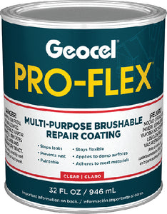 Geocel Pro Flex RV Instant Roof Repair, Clear Coating, 1 Gallon - 574-GC22300