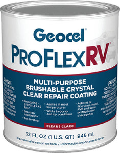 Pro Flex RV Instant Roof Repair, Clear Coating, 1 Quart - 574-GC23200 ...