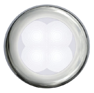 Hella12V 4-LED Round White/Stainless Steel Bezel - 265-980500021