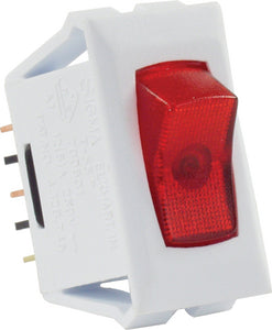 JR PRODUCTS Illuminated 12V On/Off Switch Red/White - 12505