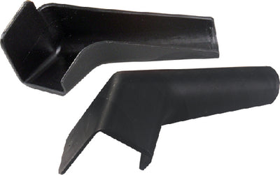 JR Products 3-inch Extended Rain Gutter Spouts, Rigid, 2/Pack, Black - 655BKA