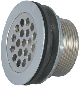JR Products Shower Strainer for 2-inch Drain Opening, Kit Complete, Chrome - 9495-211-022