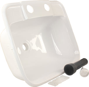 JR PRODUCTS Molded Plastic Lavatory Sink - White 95351