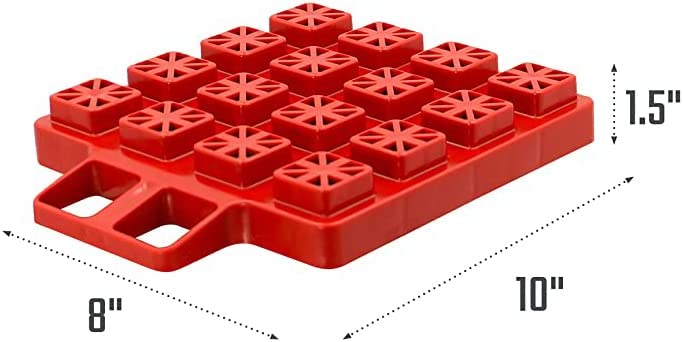 Valterra A10-0920 Stackers Leveler/Jack Pad W/Carry Bag, Red, 10/Pack