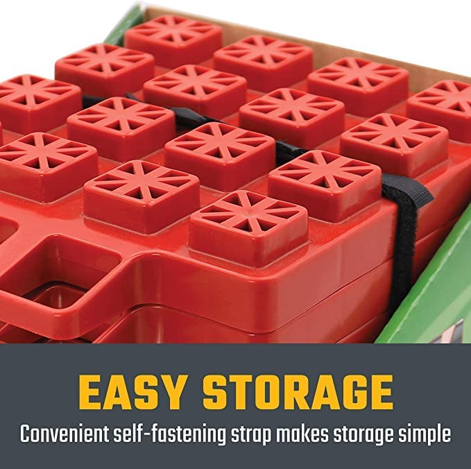 Valterra A10-0920 Stackers Leveler/Jack Pad W/Carry Bag, Red, 10/Pack