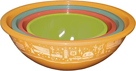 Camp Casual - Multicolor Nesting Bowls With Lids - 4/Set - CC006