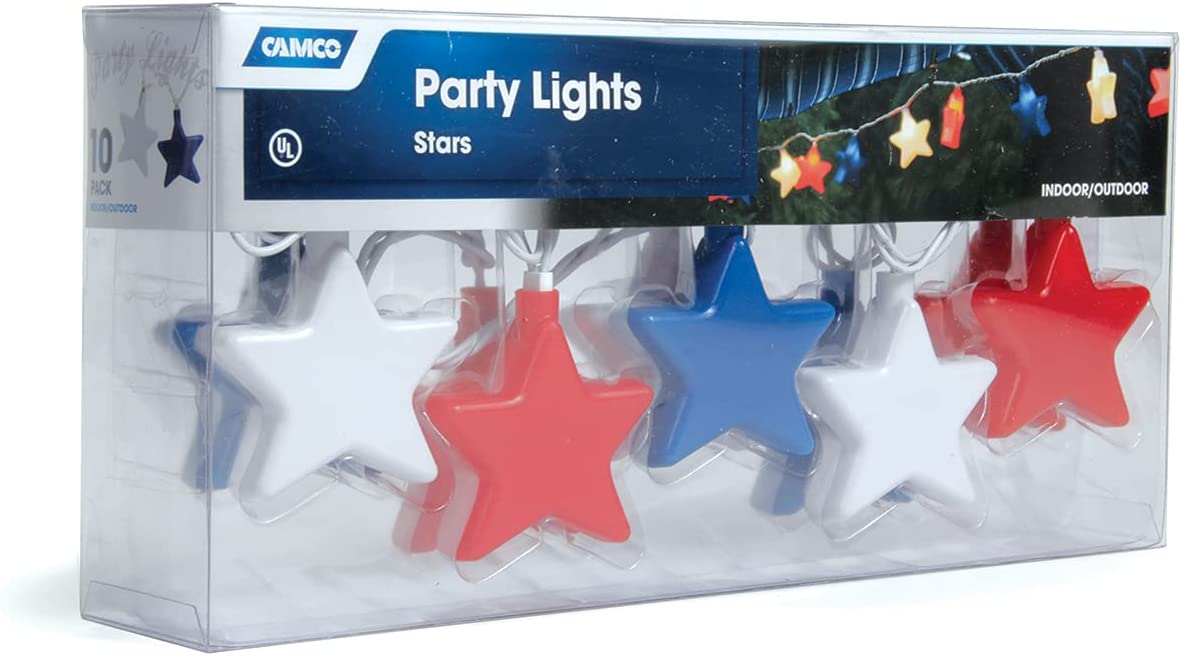 Camco RV USA Patriotic Stars Party Lights  - 42656