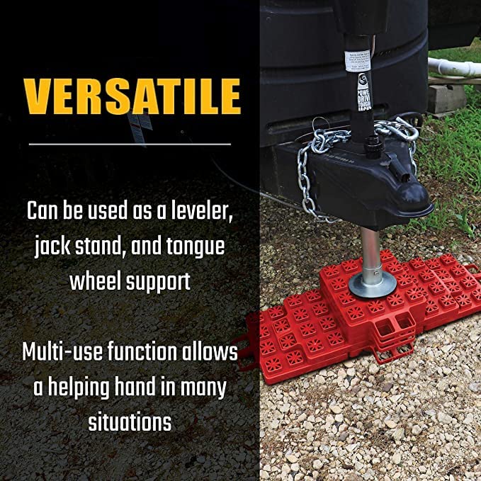 Valterra A10-0920 Stackers Leveler/Jack Pad W/Carry Bag, Red, 10/Pack