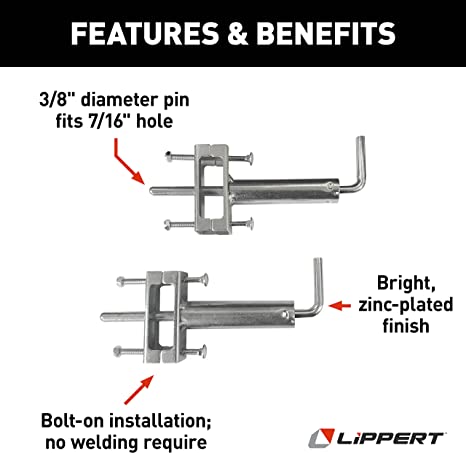 Lippert Quick Release 5th Wheel Gear Pull Pins For Landing Gear - 2/Pack -308287