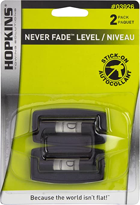 Hopkins Mfg Two Way Stick-On Level Never Fade Small RV Level, 2/Pack - 374-03926