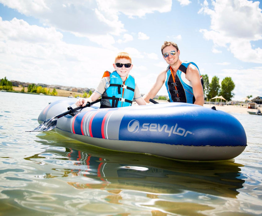 2-Person Inflatable Boat with Oars - 2000014138