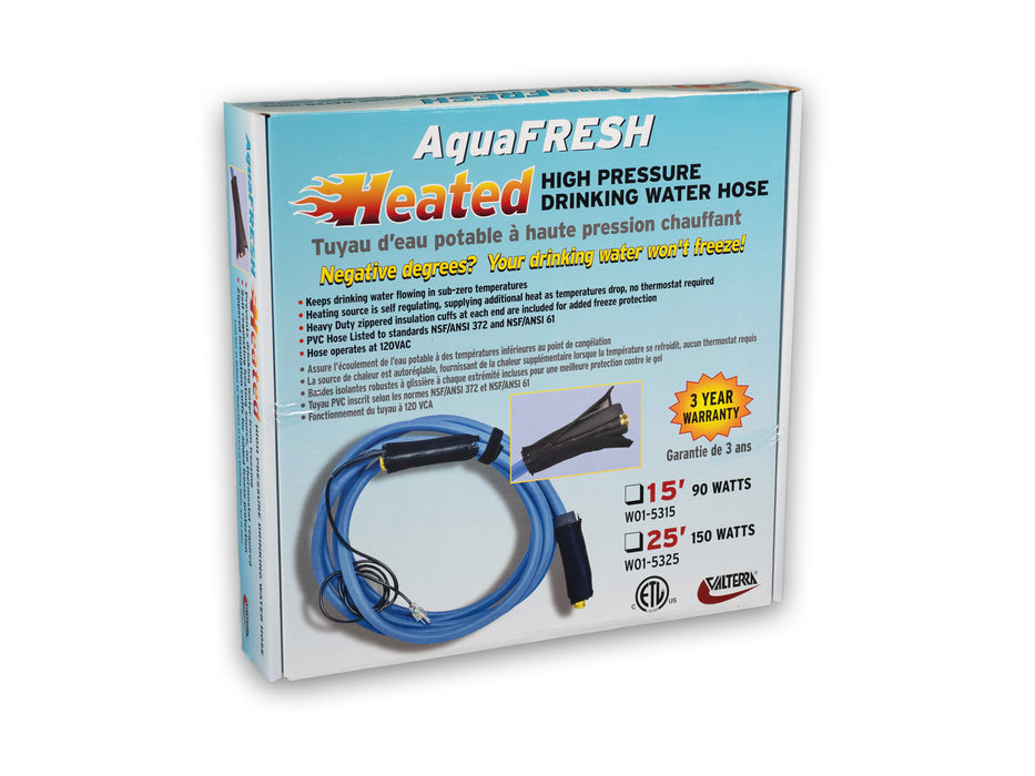 AquaFRESH Heated Fresh Water Hose, 1/2" X 15' - 120V (W01-5315)