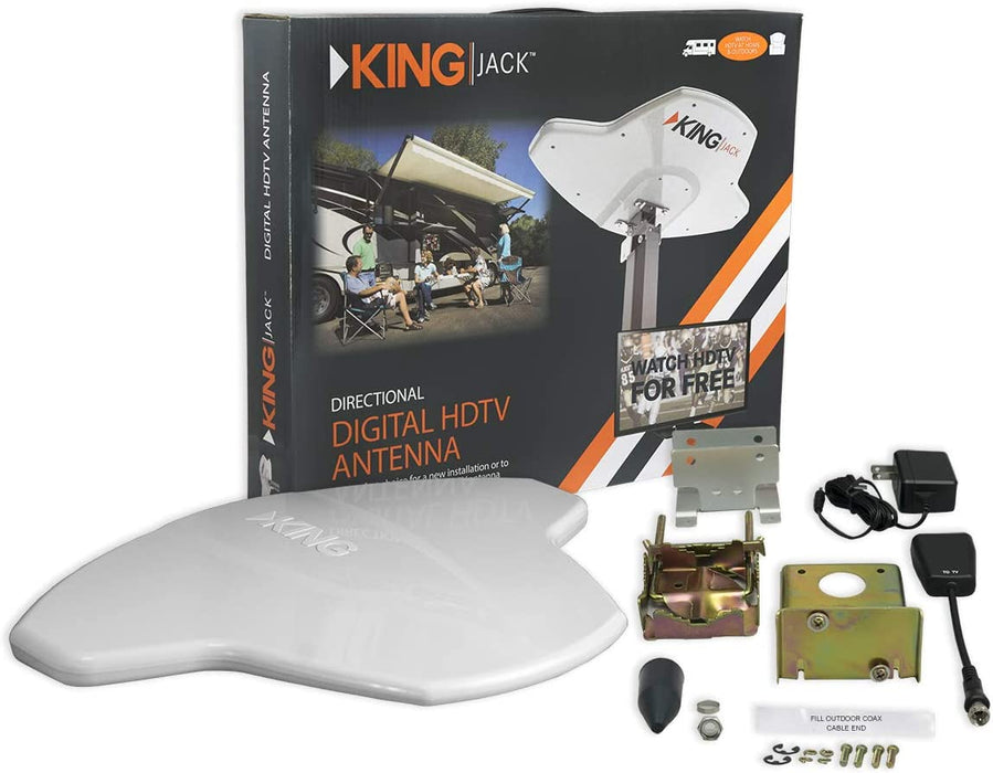 KING OA8300 Jack Replacement Head HDTV Directional Over-the-Air Antenna - White