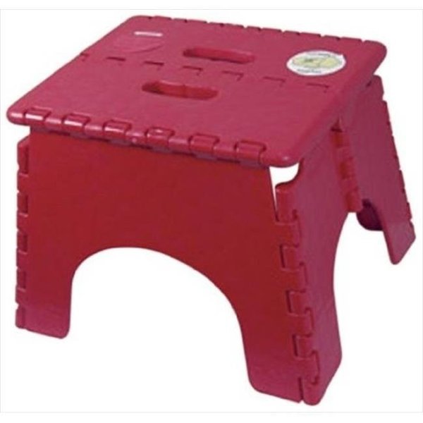 B&R PlasticS 1016BURG High Folding Step Stool; Burgandy