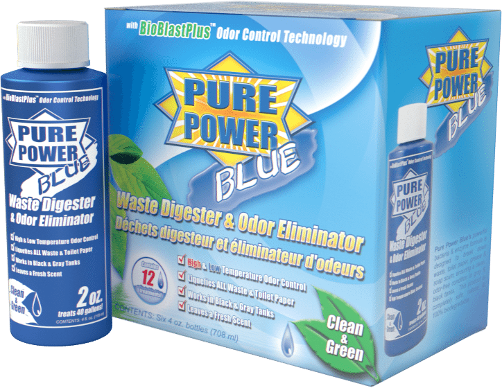 Valterra Pure Power Blue Waste Digester and Odor Eliminator, 4oz Bottles, 6/Pack  - V23017