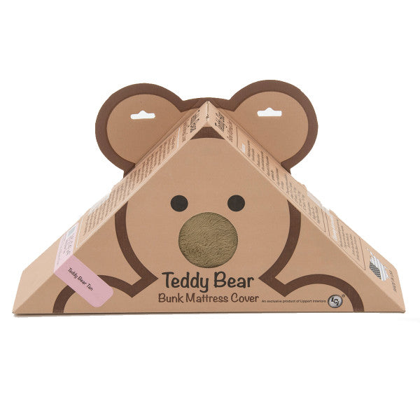 Lippert Teddy Bear RV Bunk Bed Cover Mattress - 74-inch L x 32-inch W x 4-inch D  (TAN) - 679300