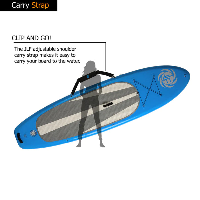 🎄 JLF Brand - 10 foot long Inflatable Stand Up Paddle Board (SUP) and Sit-On-Top Kayak Set - Blue