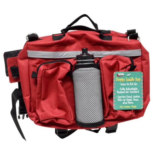 Doggy Saddle Bag Backpack - Size LARGE - Waterproof / Red (A102014)